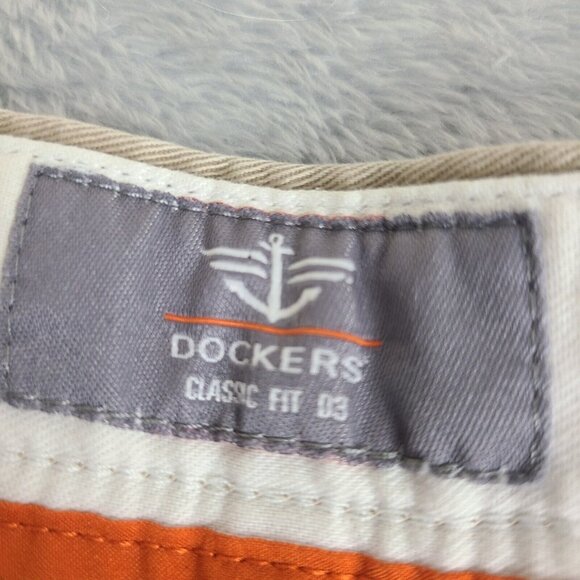 Dockers Mens Signature Khaki Classic Fit Tan‎ Dress Pants Size 38x29 - Picture 7 of 12